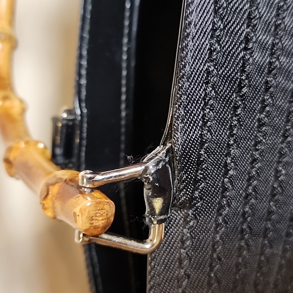 Gucci Tote With Bamboo Handles And COA - Picture 9 of 15